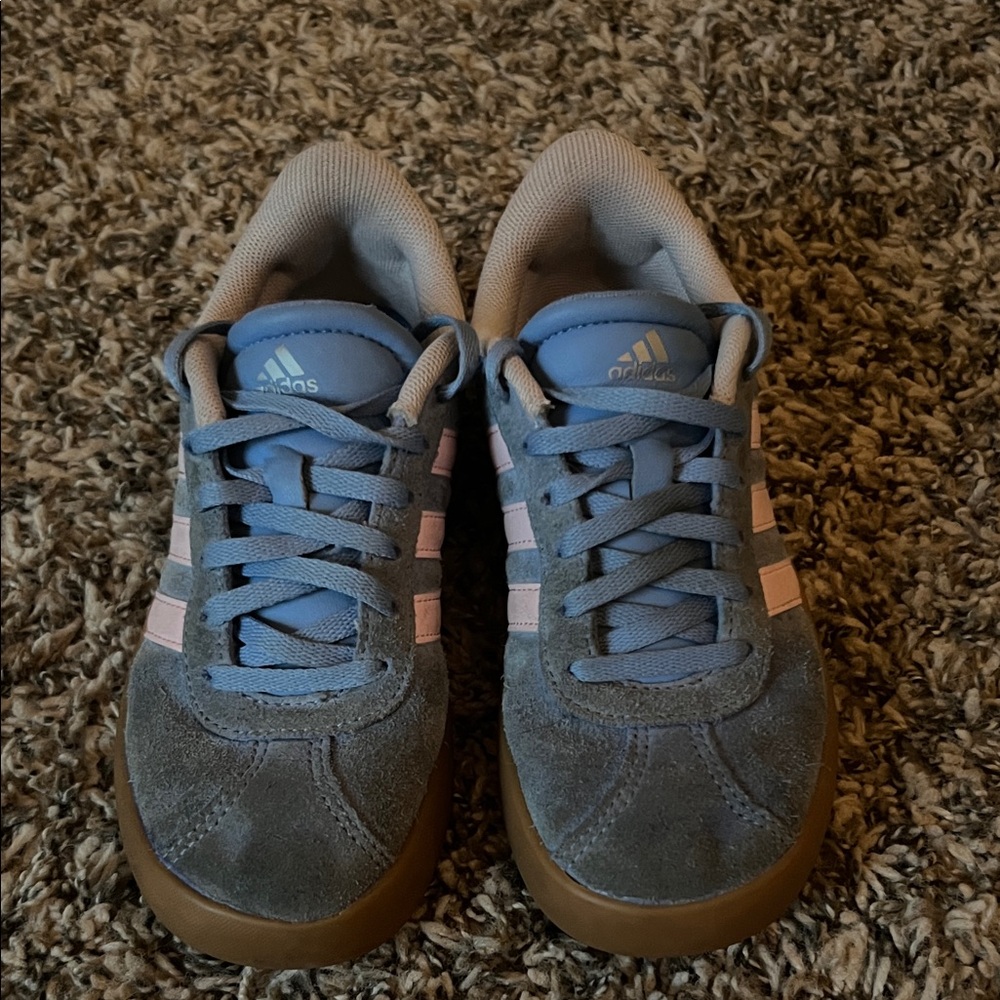 Adidas Kids Blue and Pink Sneakers